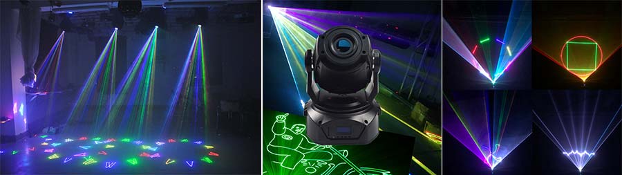 LY-YTRGB03 2-4W Animation rgb laser moving head light